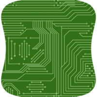 impresso o circuito borda pcb básico forma png