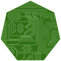 gedrukt stroomkring bord pcb eenvoudig vorm png