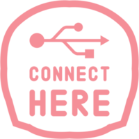 conectar aqui USB instantâneo disco dirigir logotipo símbolo png
