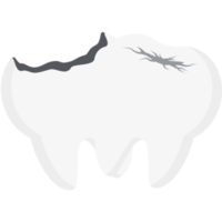 Duplo dente quebrado cavidade rachado dentes png