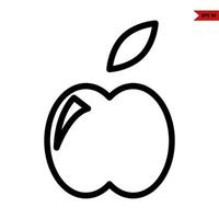 apple line icon vector