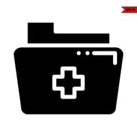 medicine in file glyph icon vector