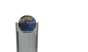 vaso agua bebida tierra mundo planeta global mapa pelota circulo redondo flotante blanco antecedentes fondo de pantalla Copiar espacio salvar tierra mundo salud cuidado natural ambiente contaminación verde azul color.3d hacer