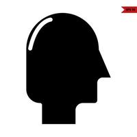 head a person glyph icon vector