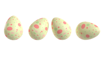 Easter eggs on isolated background. 3D render. png