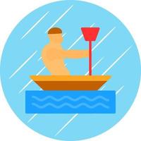 Canoeing Vector Icon Design