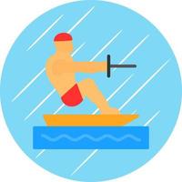 Barefoot Skiing Vector Icon Design