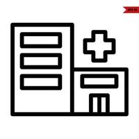 hospital line icon vector