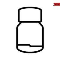 bottle drug line icon vector