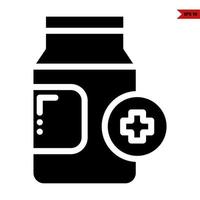 bottle drug glyph icon vector