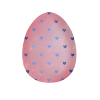 Pink and heart Easter egg png