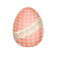 Plaid and lace Easter egg png
