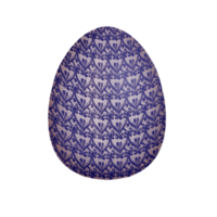 Easter egg with blue lace png