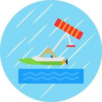 diseño de icono de vector de kitesurf