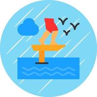 Sit Down Hydrofoiling Vector Icon Design