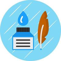 Feather And Ink Vector Icon Design