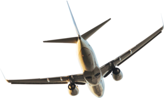 airplane take off cut out on transparent background. png