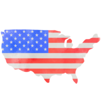 waterverf schilderij van Verenigde Staten van Amerika kaart. png