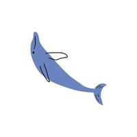 náutico delfín. mar submarino animal. vector ilustración