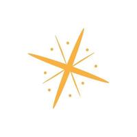 Hand drawn sparkling star. Retro abstract illustration with hand drawn sparkle for celebration design. Geometric shape. vector