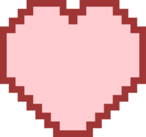 estética linda 8 bits píxel corazón forma decoración png