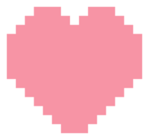 aesthetics cute 8bit pixel heart shape decoration png