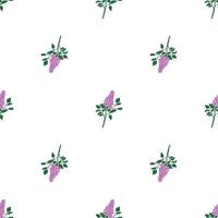 Lilac branch. Colorful flowers with four petals. Vector seamless pattern , perfect for print, wedding design