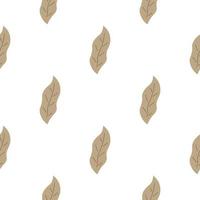 Leafs seamless pattern. Vector hand drawn botanical illustration. Pretty scandi style for fabric, textile, wallpaper. Digital paper in white background