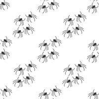 Spider vector seamless pattern on a white background. Insect pattern print on textiles, paper, wrapping paper theme