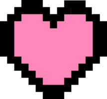 aesthetics cute 8bit pixel heart shape decoration png