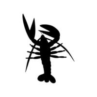 Crayfish Character sea animal on deep background. Wild life illustration. Underwear world. Vector illustration.