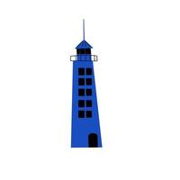 Lighthouse. Coastline architecture building. Beacons with window. Vector illustration