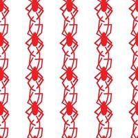 Spider vector seamless pattern on a white background. Insect pattern print on textiles, paper, wrapping paper theme