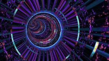 futuristische vortextunnel van streaminggegevens en videoflux - loop video