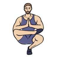 Yoga excercise pose png