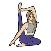 Yoga excercise pose png