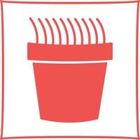 Grass Pot Vector Icon