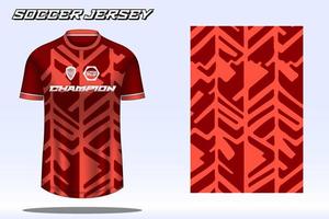 Soccer jersey sport t-shirt design mockup for football club vector