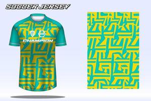 maqueta de diseño de camiseta deportiva de camiseta de fútbol para club de fútbol vector