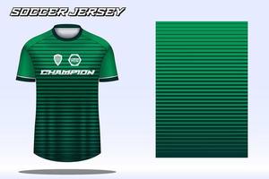 Soccer jersey sport t-shirt design mockup for football club vector