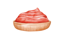 watercolor strawberry jam png