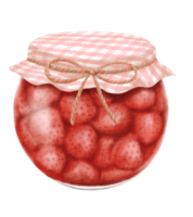 watercolor strawberry jam png