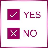 Yes No Option Vector Icon