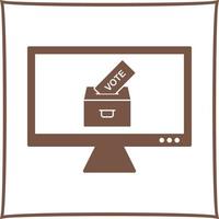 Online Vote Vector Icon