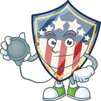 Vintage Shield Badges USA Icon Design vector