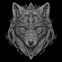 A wolf illustration captures the essence of the majestic and fierce creature, often featuring its piercing gaze, sleek fur, and powerful build vector