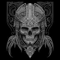 skull warrior is a fierce and intimidating figure that combines elements of human and skull anatomy. It represents death, power, and strength vector