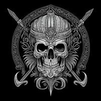 pirate skull is a symbol of the lawless and dangerous world of pirates. It represents death, danger, and rebellion, often depicted with crossed bones or swords vector