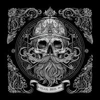 pirate skull is a symbol of the lawless and dangerous world of pirates. It represents death, danger, and rebellion, often depicted with crossed bones or swords vector