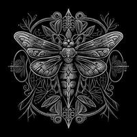 Insect drawing is a fascinating art form that captures the intricate details and beauty of these tiny creatures. It requires patience and precision to bring them to life on paper vector